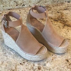 Marc Fisher Ltd Nude Wedge Espadrilles *Practically New*